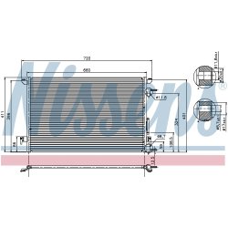 Condenser NISSENS 94597 OE Ref 1850 076 NISSENS