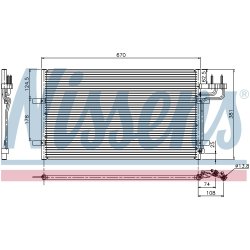 Condenser NISSENS 94663 OE Ref 1335552 NISSENS