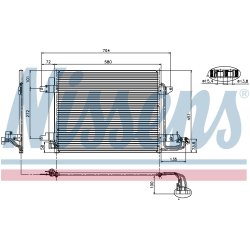 Condenser NISSENS 94690 OE Ref 1T0.820.411 B NISSENS