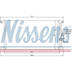 Condenser NISSENS 94798 OE Ref MJA7390AC NISSENS