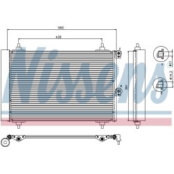 Condenser NISSENS 94870 OE Ref 9645964780 NISSENS