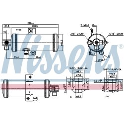 Dryer Dehumidifier NISSENS 95060 OE Ref 6453.Z0 NISSENS