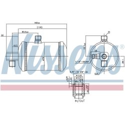 Dryer Dehumidifier NISSENS 95100 OE Ref 6453.Y5 NISSENS