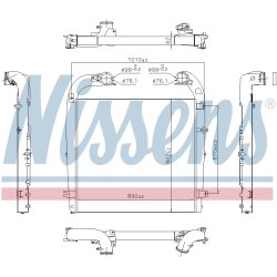 Intercooler NISSENS 961154 OE Ref 1900501