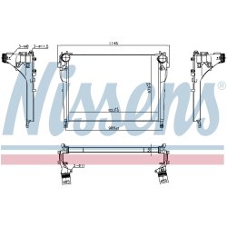 Intercooler NISSENS 961218 OE Ref A9615000302