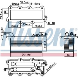 Intercooler NISSENS 96122 OE Ref 04C145749A