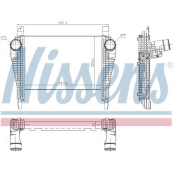 Intercooler NISSENS 961257 OE Ref 500361630