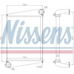 Intercooler NISSENS 961259 OE Ref 8113538