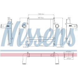 Intercooler NISSENS 961299 OE Ref 1708449
