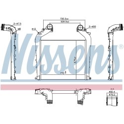 Intercooler NISSENS 961323 OE Ref 81061300240