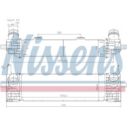 Intercooler NISSENS 961338 OE Ref 8578146