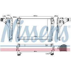 Intercooler NISSENS 961565 OE Ref A9605000702