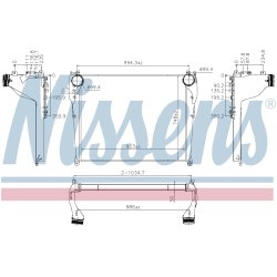 Intercooler NISSENS 961568 OE Ref 9615000602