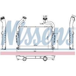 Intercooler NISSENS 961576 OE Ref 1907869
