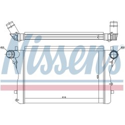 Intercooler NISSENS 96420 OE Ref 1K0.145.803 P NISSENS