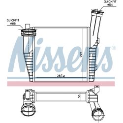 Intercooler NISSENS 96611 OE Ref 7L6145804A NISSENS