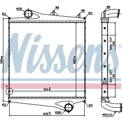 Intercooler NISSENS 96961 OE Ref 1676633