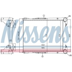Intercooler NISSENS 96967 OE Ref 50 01 856 656