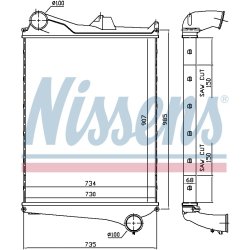Intercooler NISSENS 97006 OE Ref 1676631