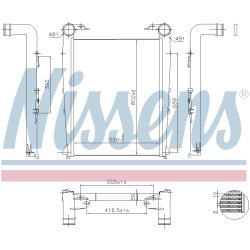 Intercooler NISSENS 97027 OE Ref 50 01 859 156