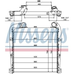 Intercooler NISSENS 97029 OE Ref 10570486