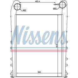 Intercooler NISSENS 97058 OE Ref 50 01 873 716