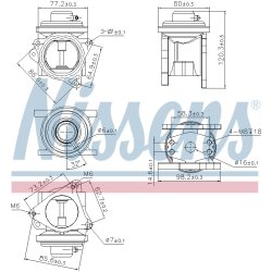 EGR Valve NISSENS 98173 OE Ref 038131501AF NISSENS