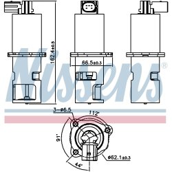 EGR Valve NISSENS 98190 OE Ref 1495600QAB NISSENS