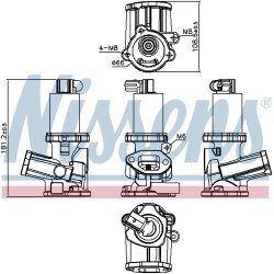 EGR Valve NISSENS 98210 OE Ref 55195196 NISSENS
