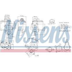 EGR Valve NISSENS 98261 OE Ref 1495600Q0F NISSENS