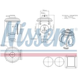 EGR Valve NISSENS 98353 OE Ref 11712354070 NISSENS