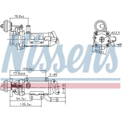 EGR Cooler Valve NISSENS 989289 OE Ref 1471300Q0B