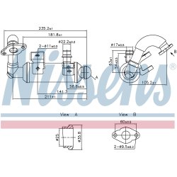 EGR Cooler Valve NISSENS 989405 OE Ref 1700025