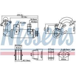 EGR Cooler Valve NISSENS 989407 OE Ref 1354769