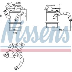 EGR Cooler Valve NISSENS 989421 OE Ref 04L131512AA
