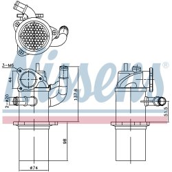 EGR Cooler Valve NISSENS 989423 OE Ref 04L131512AX