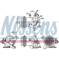 EGR Cooler Valve NISSENS 989424 OE Ref 04B131512D