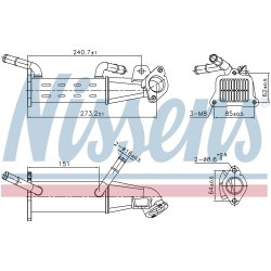 EGR Cooler Valve NISSENS 989451 OE Ref 9800570780