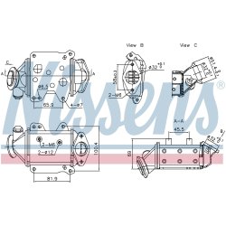 EGR Cooler Valve NISSENS 989457 OE Ref 55273563