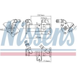 EGR Cooler Valve NISSENS 989473 OE Ref LR003858