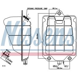 Coolant Expansion Tank NISSENS 996055 OE Ref 98426670 NISSENS