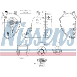 Coolant Expansion Tank NISSENS 996198 OE Ref 9846642