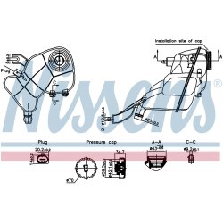 Coolant Expansion Tank NISSENS 996204 OE Ref A2215000349