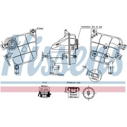 Coolant Expansion Tank NISSENS 996207 OE Ref A1665000049