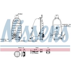 Coolant Expansion Tank NISSENS 996220 OE Ref 6W838A080AC