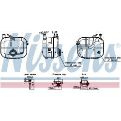 Coolant Expansion Tank NISSENS 996243 OE Ref 1682641080