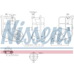 Coolant Expansion Tank NISSENS 996287 OE Ref 8E0121403
