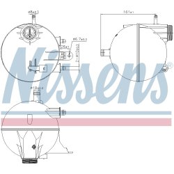 Coolant Expansion Tank NISSENS 996295 OE Ref A1695000149