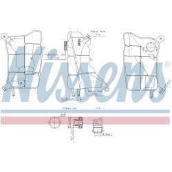 Coolant Expansion Tank NISSENS 996304 OE Ref 1086575