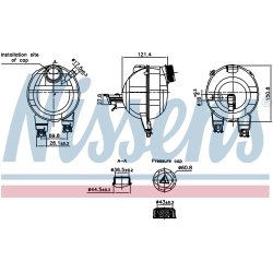 Coolant Expansion Tank NISSENS 996306 OE Ref 9800777280
